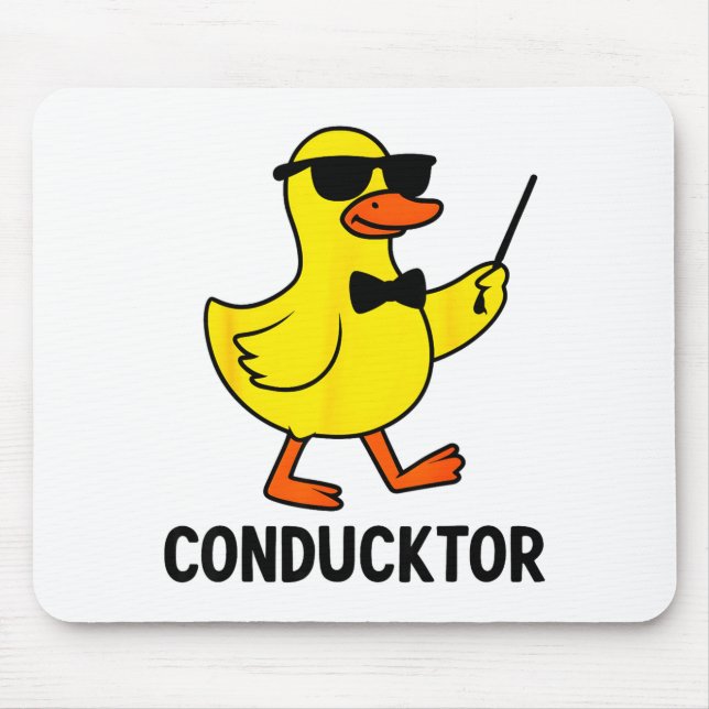 Conducktor Funny Duck Music Pun Orchestra Design  Musmatta (Framsidan)