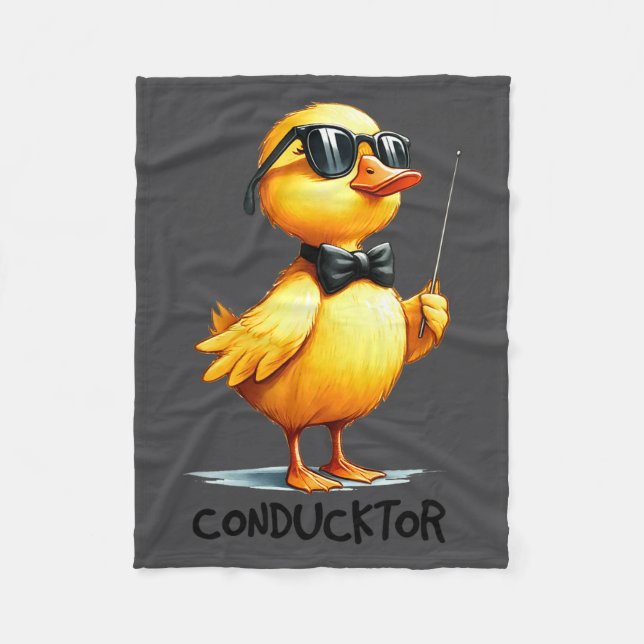 Conductor, Funny Duck Quote  Fleecefilt (Framsidan)