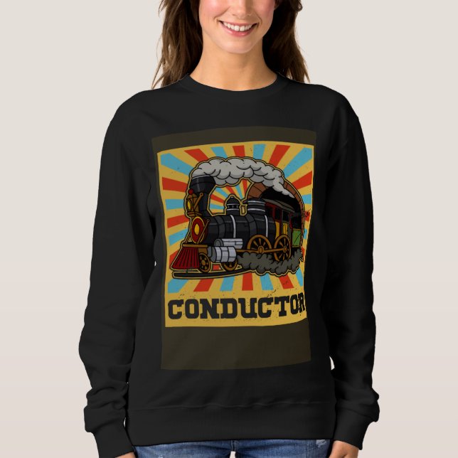 Conductor railroad Model station Railway worker T Shirt (Framsida)