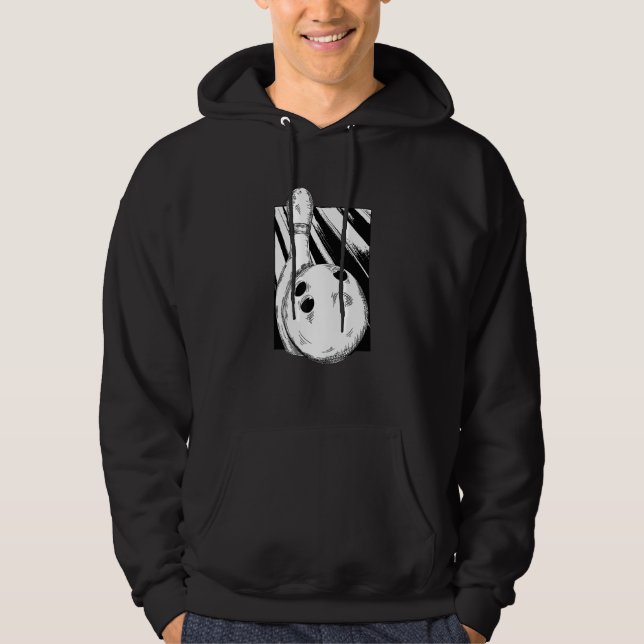 Cone Bowling Ball Hand plockade Skittle Road Klubb Hoodie (Framsida)