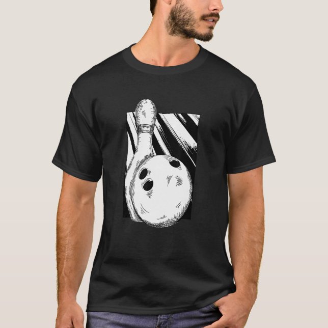 Cone Bowling Ball Hand plockade Skittle Road Klubb T Shirt (Framsida)