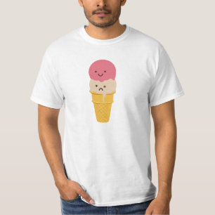 Cone för lycklig och Ledsen Ice Cream Tee