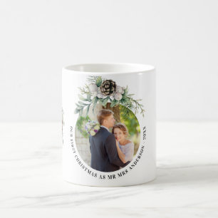 Cone greenery new wests 1st christmas-foto kaffemugg