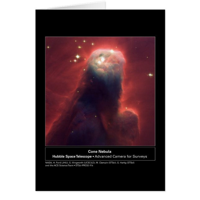 Cone Nebula NGC 2264 Hubble Telescope Hälsningskort (Framsidan)