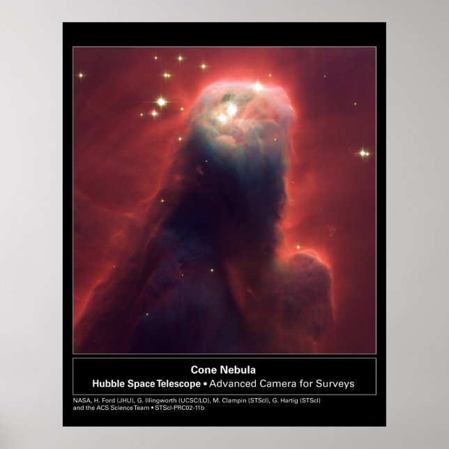 Cone Nebula NGC 2264 Hubble Telescope Poster (Framsidan)