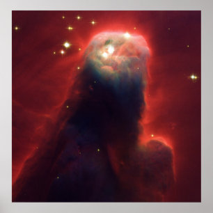 Cone Nebula NGC 2264 taget av Hubble Telescope Poster