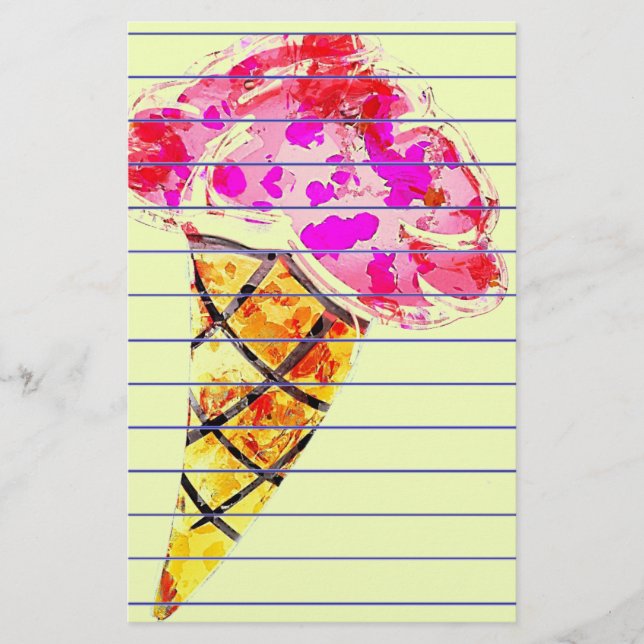 Cone Stationery för iskrämatslips Brevpapper (Framsida)