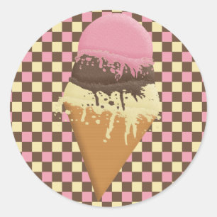 Cone Stickers Runt Klistermärke