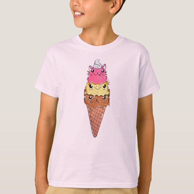 Cone T-shirt för gräddkräm från matsmältningsdjur (Framsida)