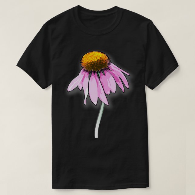 Coneflower Premium Echinacea Magnus Flower  T Shirt (Design framsida)
