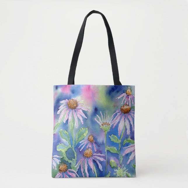 "Coneflowers" Tote Tygkasse (Framsida)