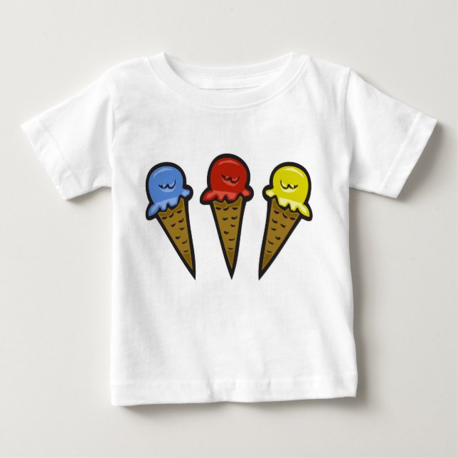 Cones nr 4 för isgrädde tee shirt (Framsida)