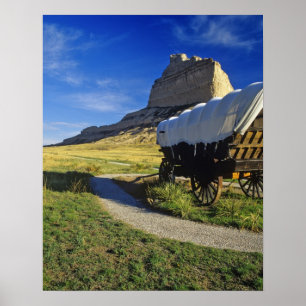 Conestoga vagn på den Scottsbluff medborgare Poster