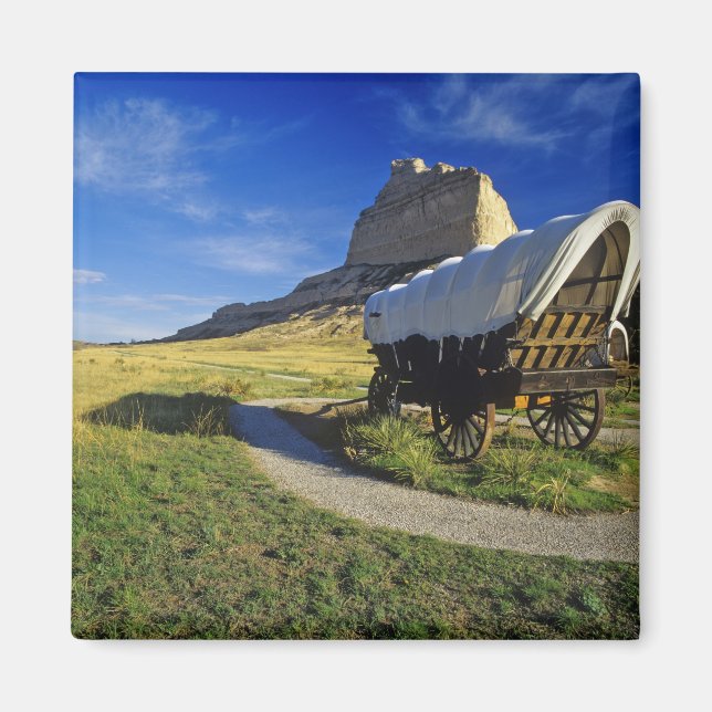 Conestoga-vagn vid Scottsbluff National Magnet (Framsidan)