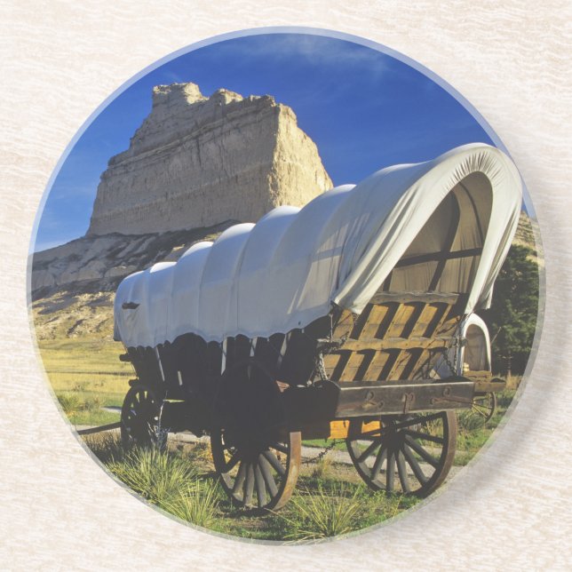 Conestoga-vagn vid Scottsbluff National Underlägg (Framsidan)