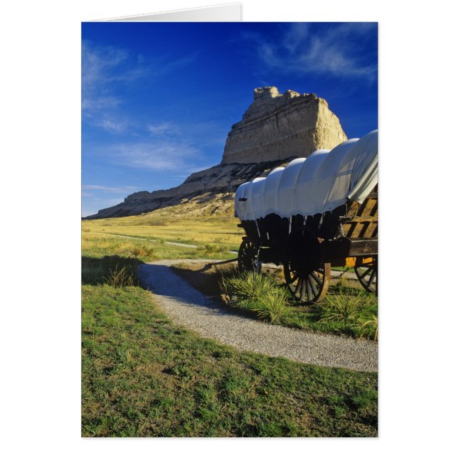 Conestoga-vagnen i Scottsbluff National Hälsningskort (Framsidan)