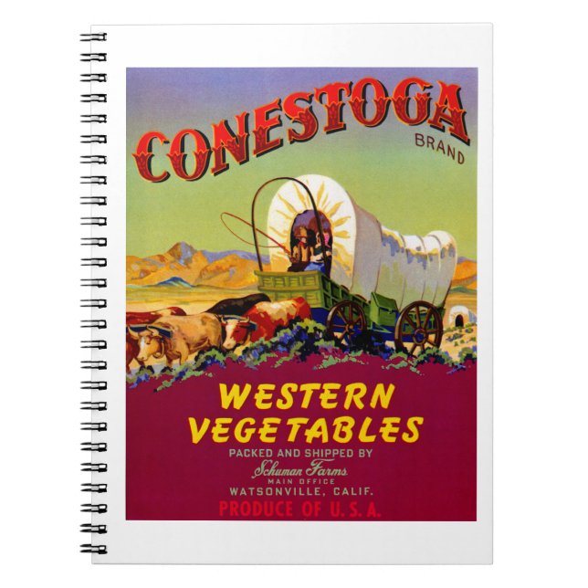 Conestoga Western Vegetables Anteckningsbok Med Spiral (Framsidan)