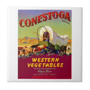 Conestoga westerna grönsaker kakelplatta