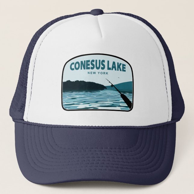 Conesus Lake New York Fiskespö Keps (Framsida)