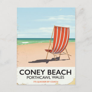 Coney Beach Porthcawl Wales researesaffiche Vykort