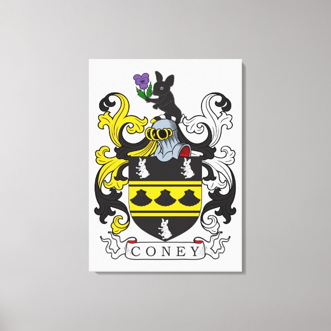 Coney Family Crest Canvastryck (Framsida)