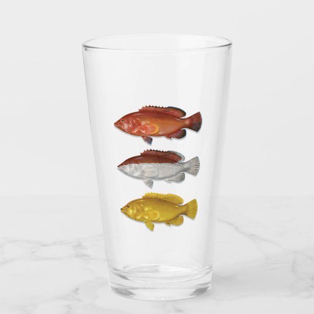 Coney Grouper Drink Glass Glaskopp (Framsida)
