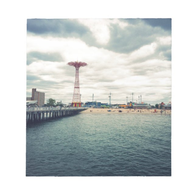 Coney Island Beach Panorama Anteckningsblock (Framsida)
