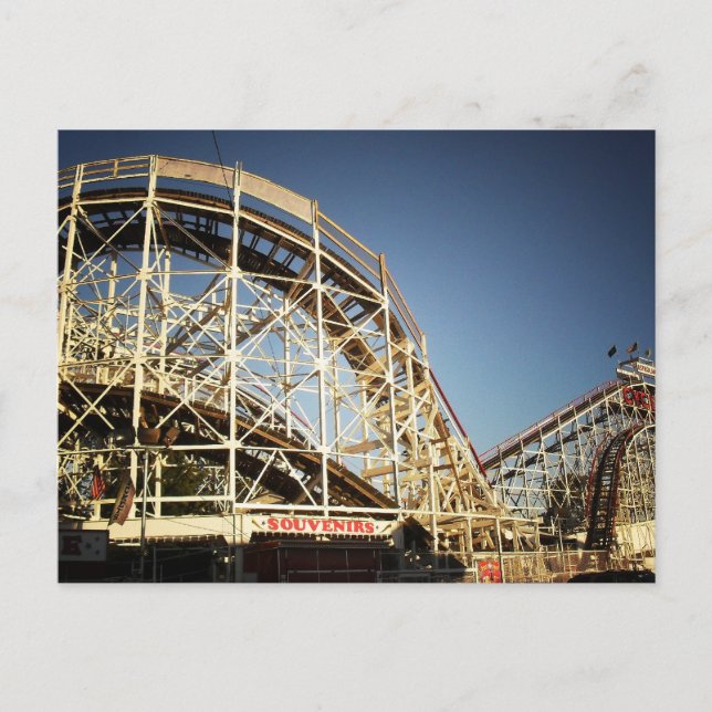 Coney Island Cyclone Roller Underlägg, Brooklyn Vykort (Framsida)