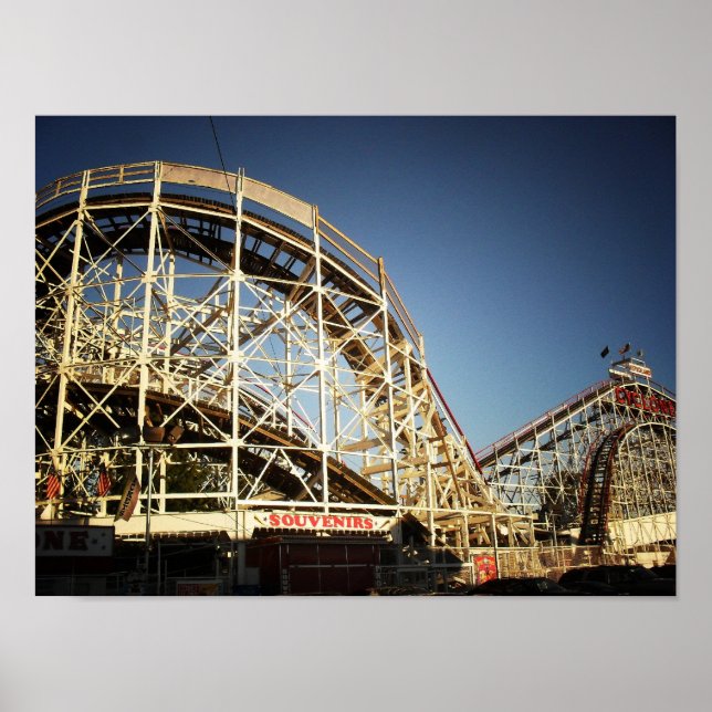 Coney Island Cyclone Roller Underlägg, Small Poster (Framsidan)