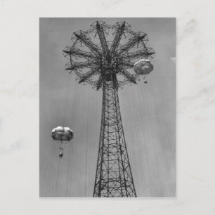 Coney Island Fallskärm Jump Vykort
