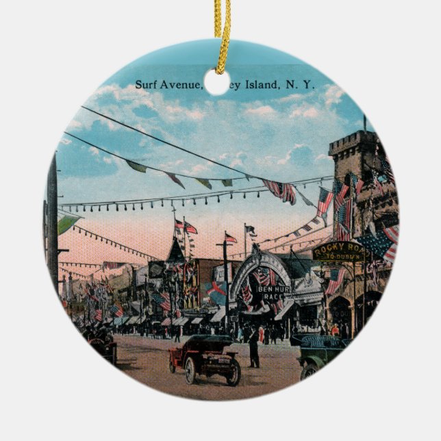 Coney Island Julgransprydnad Keramik (Framsidan)