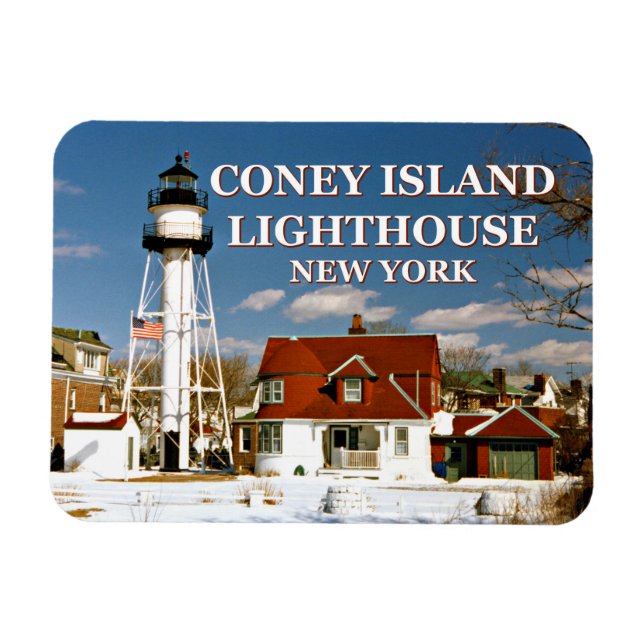 Coney Island Lighthouse, New York Magnet (Horisontell)