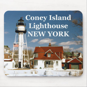 Coney Island Lighthouse, New York Mousepad Musmatta