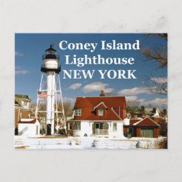 Coney Island Lighthouse, New York Postcard Vykort