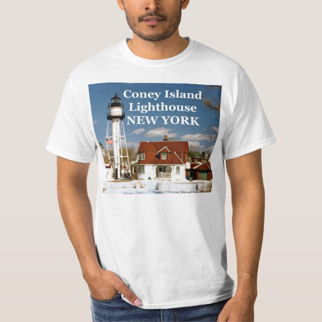 Coney Island Lighthouse, New York T-Shirt (Framsida)