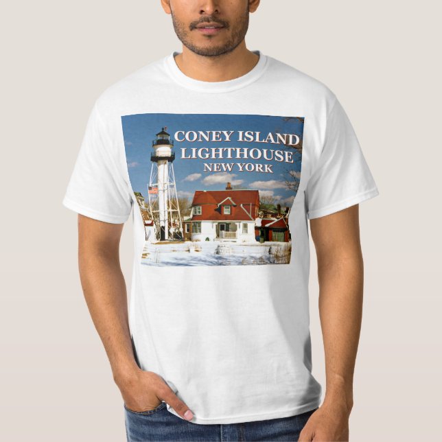 Coney Island Lighthouse, New York T-Shirt (Framsida)
