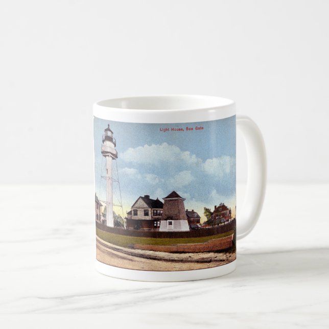 Coney Island Lighthouse, New York vykortsmugg Kaffemugg (Framsida höger)