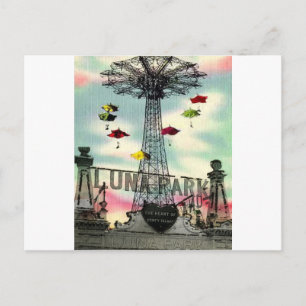 Coney Island Luna Park Amusement Park Brooklyn ny Vykort