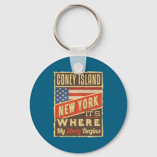 Coney Island New York _1  Nyckelring (Framsida)