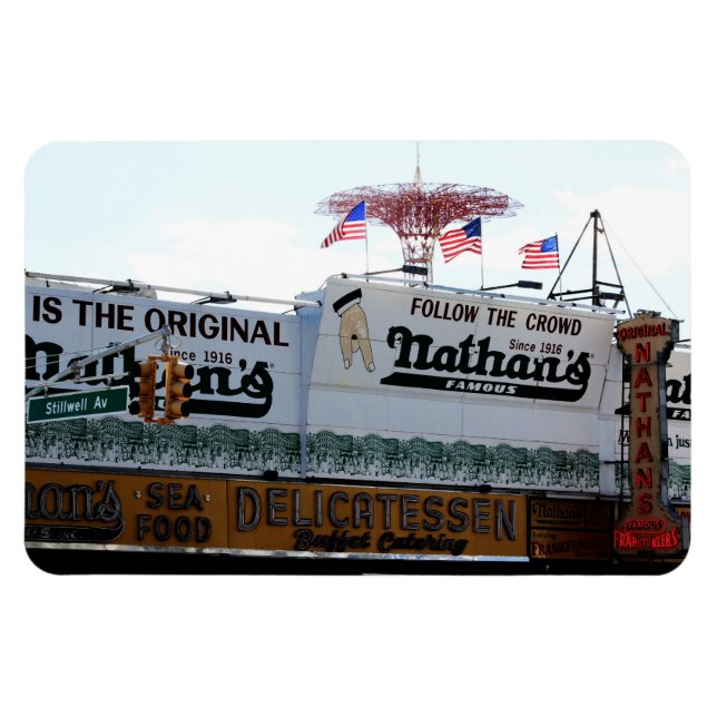 Coney Island New York City Photo Magnet (Horisontell)