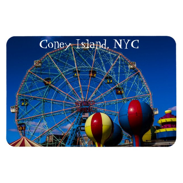 Coney Island New York City Photo Magnet (Horisontell)