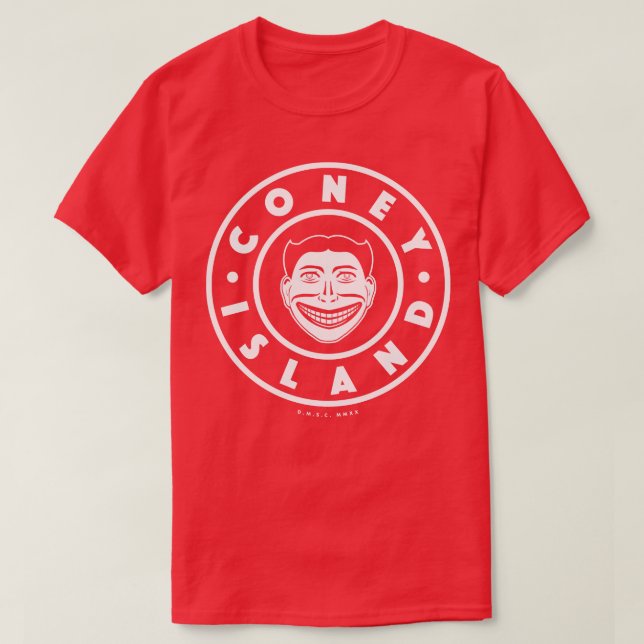 Coney Island New York Steeplechase Ansikte Circle  T Shirt (Design framsida)