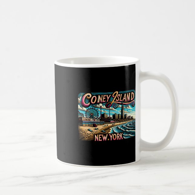 Coney Island New York Travel Summer Family Vacatio Kaffemugg (Höger)