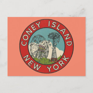 Coney Island, New York-vykort Vykort