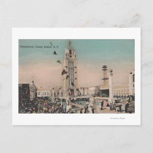 Coney Island, NY - Dreamland Ride Vykort (Framsida)