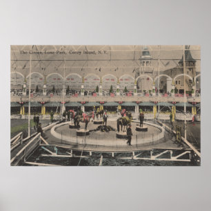 Coney Island, NY - Luna Park Circus Act Poster