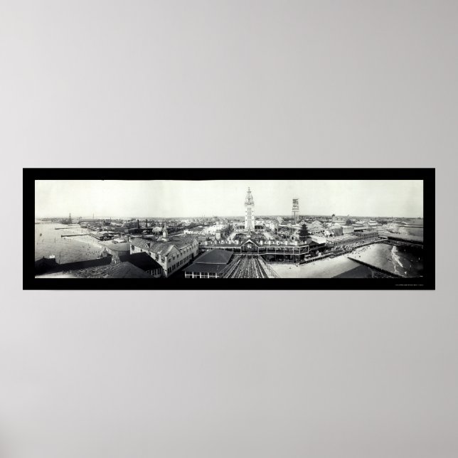 Coney Island NY Photo 1910 Poster (Framsidan)