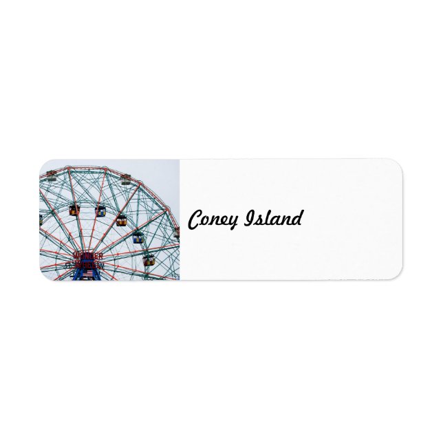 Coney Island Returadress Etikett (Framsidan)