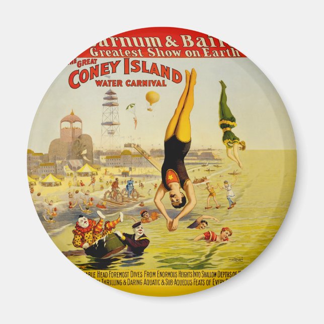 Coney Island Sideshow Poster Magnet (Framsidan)