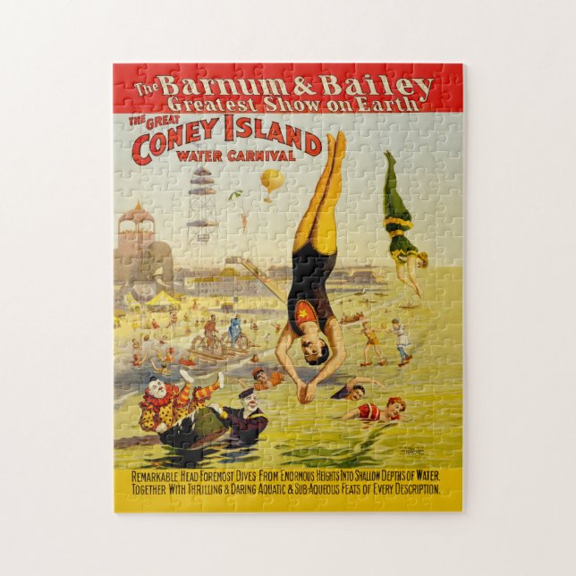 Coney Island Sideshow Poster Pussel (Vertikal)